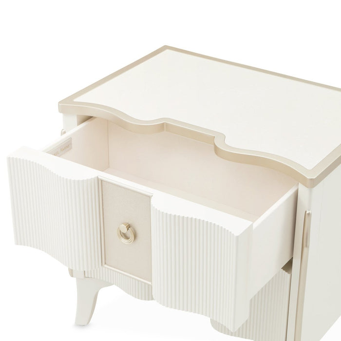AICO Furniture La Marisia Nightstand in Creamy Pearl - Bargain Furniture (Detroit, MI)