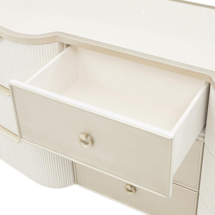 AICO Furniture La Marisia Dresser in Creamy Pearl - Bargain Furniture (Detroit, MI)