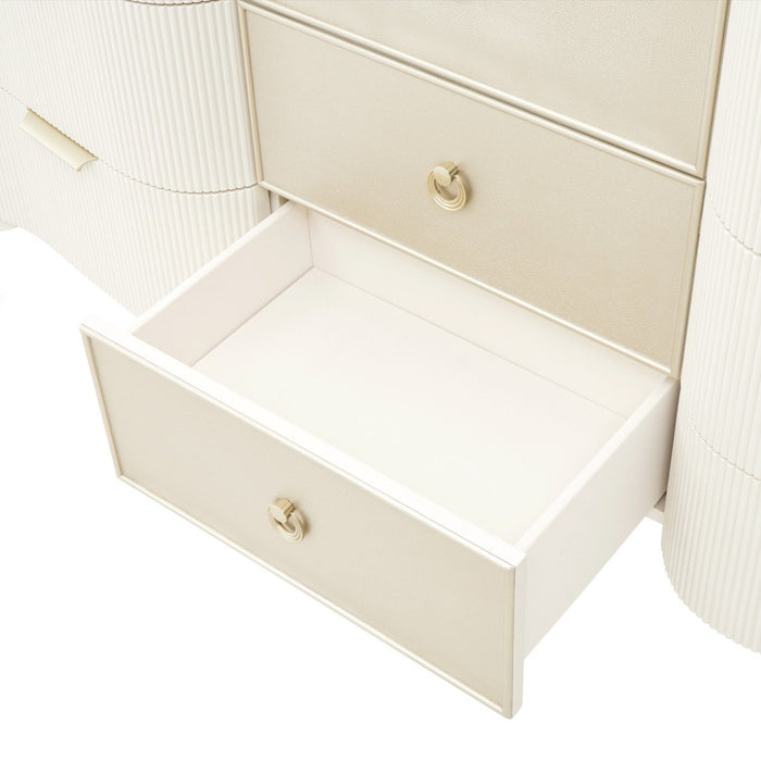 AICO Furniture La Marisia Dresser in Creamy Pearl - Bargain Furniture (Detroit, MI)