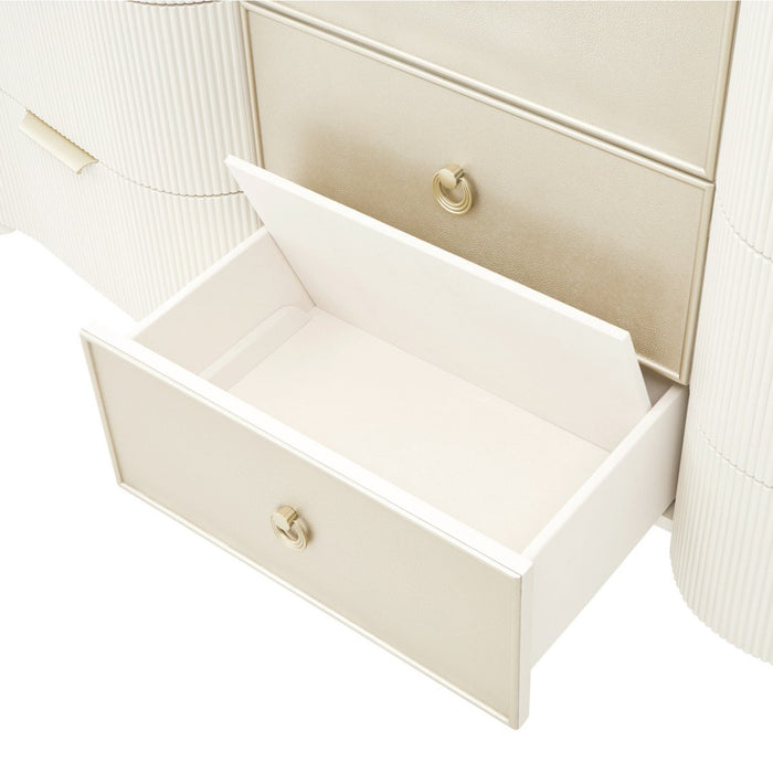 AICO Furniture La Marisia Dresser in Creamy Pearl - Bargain Furniture (Detroit, MI)