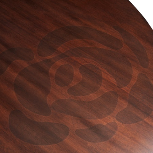 AICO Furniture Camellia Field Round Dining Table in Warm Pecan - Bargain Furniture (Detroit, MI)