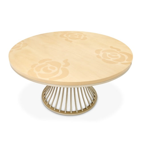 AICO Furniture Camellia Field Round Dining Table in Caramel - Bargain Furniture (Detroit, MI)