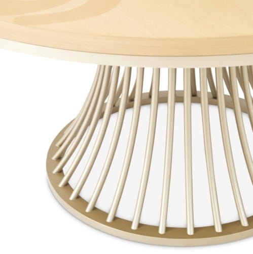 AICO Furniture Camellia Field Round Dining Table in Caramel - Bargain Furniture (Detroit, MI)