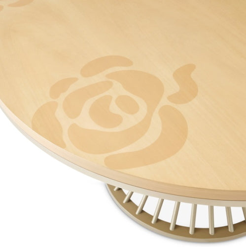 AICO Furniture Camellia Field Round Dining Table in Caramel - Bargain Furniture (Detroit, MI)