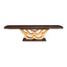 AICO Furniture Camellia Field Rectangular Pedestal Dining Table in Warm Pecan - Bargain Furniture (Detroit, MI)