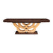 AICO Furniture Camellia Field Rectangular Pedestal Dining Table in Warm Pecan - Bargain Furniture (Detroit, MI)
