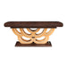 AICO Furniture Camellia Field Rectangular Pedestal Dining Table in Warm Pecan - Bargain Furniture (Detroit, MI)