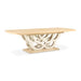 AICO Furniture Camellia Field Rectangular Pedestal Dining Table in Caramel - Bargain Furniture (Detroit, MI)