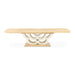 AICO Furniture Camellia Field Rectangular Pedestal Dining Table in Caramel - Bargain Furniture (Detroit, MI)