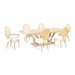 AICO Furniture Camellia Field Rectangular Pedestal Dining Table in Caramel - Bargain Furniture (Detroit, MI)