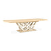 AICO Furniture Camellia Field Rectangular Pedestal Dining Table in Caramel - Bargain Furniture (Detroit, MI)