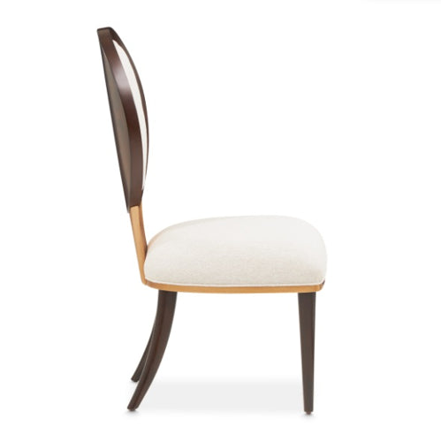 AICO Furniture Camellia Field Side Chair (Set of 2) in Warm Pecan - Bargain Furniture (Detroit, MI)