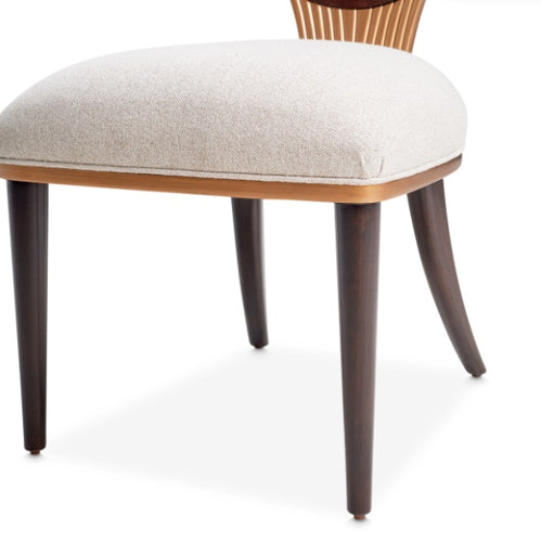 AICO Furniture Camellia Field Side Chair (Set of 2) in Warm Pecan - Bargain Furniture (Detroit, MI)