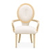 AICO Furniture Camellia Field Arm Chair (Set of 2) in Caramel - Bargain Furniture (Detroit, MI)