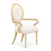AICO Furniture Camellia Field Arm Chair (Set of 2) in Caramel - Bargain Furniture (Detroit, MI)