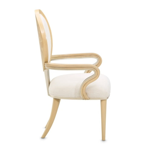 AICO Furniture Camellia Field Arm Chair (Set of 2) in Caramel - Bargain Furniture (Detroit, MI)