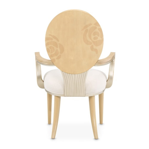 AICO Furniture Camellia Field Arm Chair (Set of 2) in Caramel - Bargain Furniture (Detroit, MI)