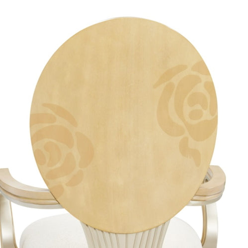 AICO Furniture Camellia Field Arm Chair (Set of 2) in Caramel - Bargain Furniture (Detroit, MI)