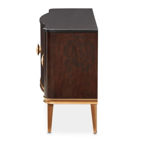 AICO Furniture Camellia Field Sideboard in Warm Pecan - Bargain Furniture (Detroit, MI)