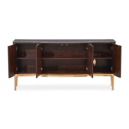 AICO Furniture Camellia Field Sideboard in Warm Pecan - Bargain Furniture (Detroit, MI)