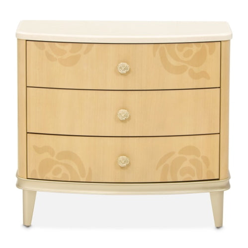 AICO Furniture Camellia Field Nightstand in Caramel - Bargain Furniture (Detroit, MI)