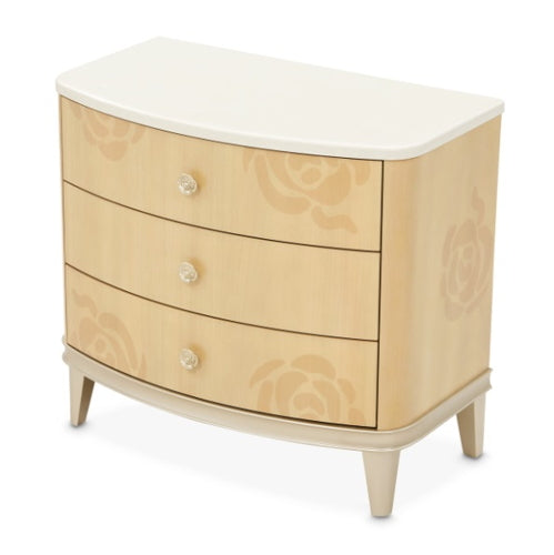 AICO Furniture Camellia Field Nightstand in Caramel - Bargain Furniture (Detroit, MI)