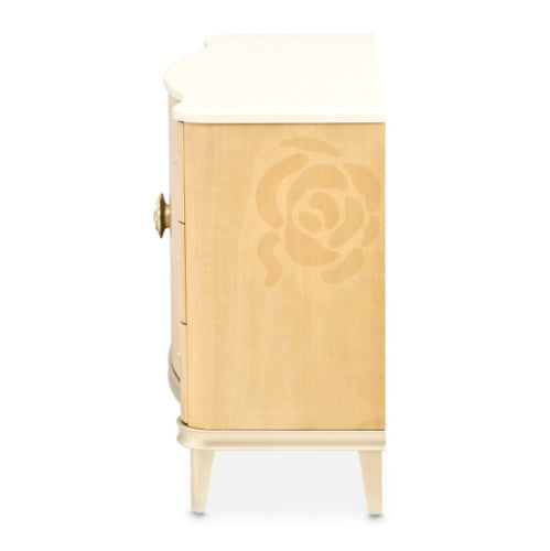 AICO Furniture Camellia Field Dresser in Caramel - Bargain Furniture (Detroit, MI)