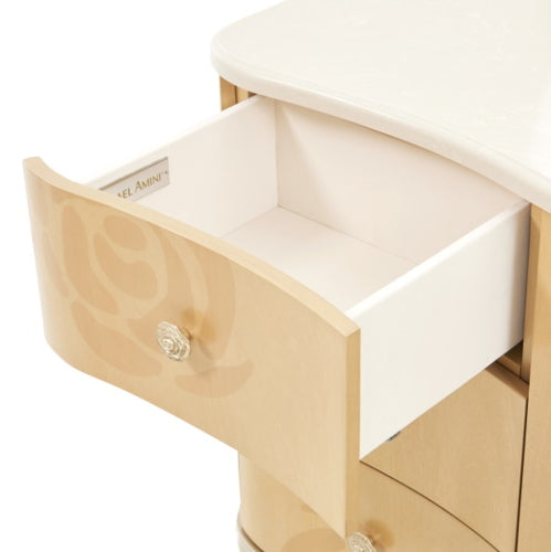 AICO Furniture Camellia Field Dresser in Caramel - Bargain Furniture (Detroit, MI)