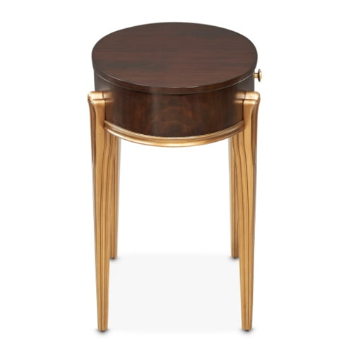 AICO Furniture Camellia Field Vanity Desk in Warm Pecan - Bargain Furniture (Detroit, MI)