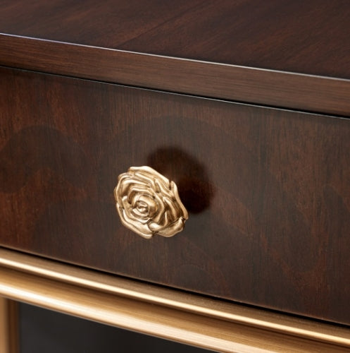 AICO Furniture Camellia Field Vanity Desk in Warm Pecan - Bargain Furniture (Detroit, MI)