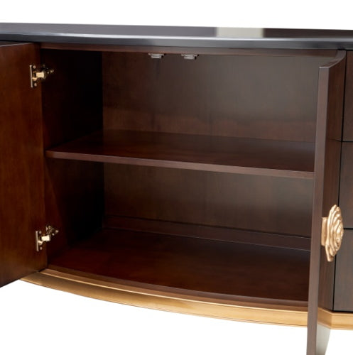 AICO Furniture Camellia Field Dresser in Warm Pecan - Bargain Furniture (Detroit, MI)
