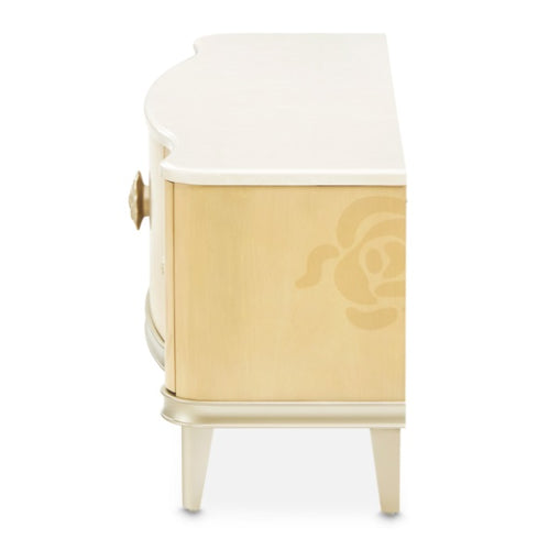 AICO Furniture Camellia Field Media Cabinet in Caramel - Bargain Furniture (Detroit, MI)
