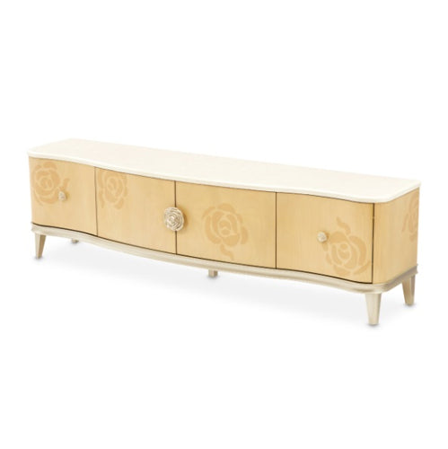AICO Furniture Camellia Field Media Cabinet in Caramel - Bargain Furniture (Detroit, MI)