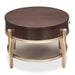 AICO Furniture Camellia Field Oval Cocktail Table in Warm Pecan - Bargain Furniture (Detroit, MI)