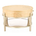 AICO Furniture Camellia Field Oval Cocktail Table in Caramel - Bargain Furniture (Detroit, MI)