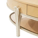 AICO Furniture Camellia Field Oval Cocktail Table in Caramel - Bargain Furniture (Detroit, MI)