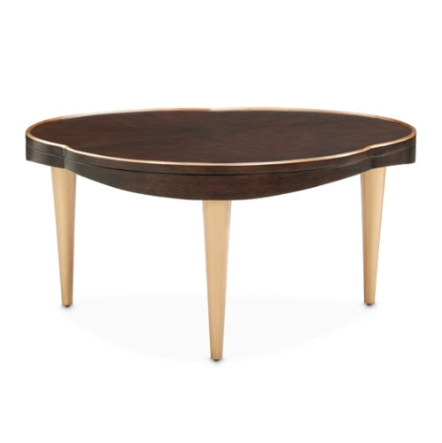 AICO Furniture Camellia Field Cocktail Table in Warm Pecan - Bargain Furniture (Detroit, MI)