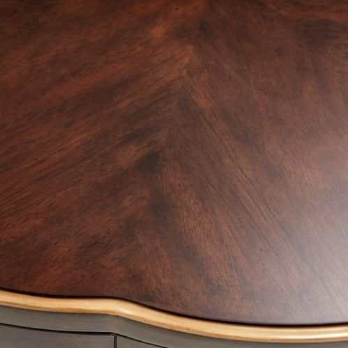 AICO Furniture Camellia Field End Table in Warm Pecan - Bargain Furniture (Detroit, MI)