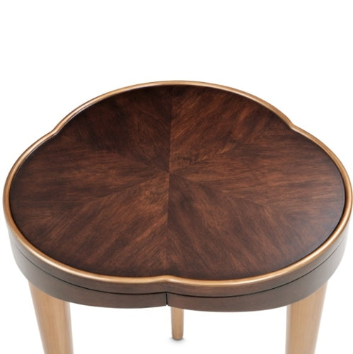 AICO Furniture Camellia Field Chairside Table in Warm Pecan - Bargain Furniture (Detroit, MI)