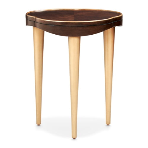 AICO Furniture Camellia Field Chairside Table in Warm Pecan - Bargain Furniture (Detroit, MI)