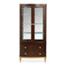 AICO Furniture Camellia Field Display Cabinet in Warm Pecan - Bargain Furniture (Detroit, MI)