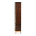 AICO Furniture Camellia Field Display Cabinet in Warm Pecan - Bargain Furniture (Detroit, MI)