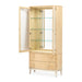 AICO Furniture Camellia Field Display Cabinet in Caramel - Bargain Furniture (Detroit, MI)
