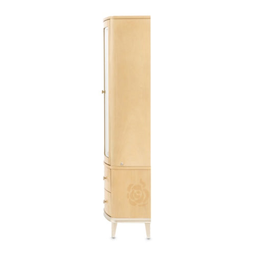 AICO Furniture Camellia Field Display Cabinet in Caramel - Bargain Furniture (Detroit, MI)