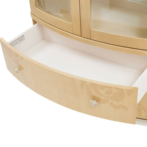 AICO Furniture Camellia Field Display Cabinet in Caramel - Bargain Furniture (Detroit, MI)
