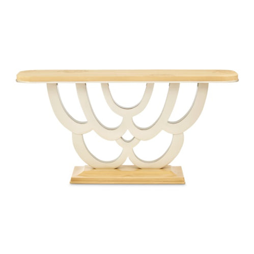 AICO Furniture Camellia Field Console Table in Caramel - Bargain Furniture (Detroit, MI)