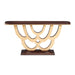 AICO Furniture Camellia Field Console Table in Warm Pecan - Bargain Furniture (Detroit, MI)