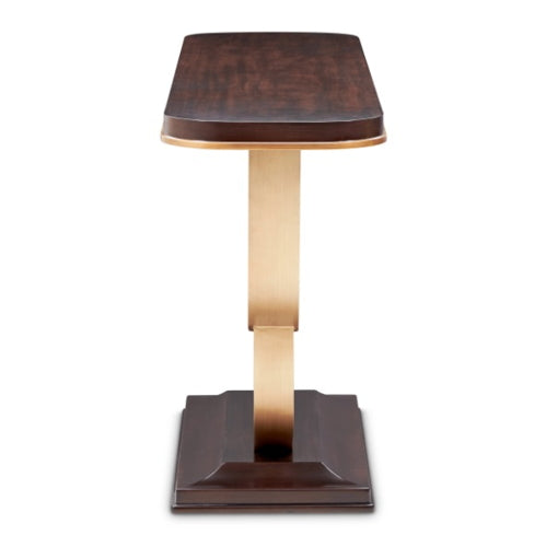 AICO Furniture Camellia Field Console Table in Warm Pecan - Bargain Furniture (Detroit, MI)