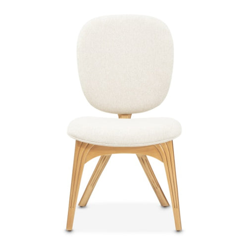 AICO Furniture Camellia Field Vanity Chair in Warm Pecan - Bargain Furniture (Detroit, MI)