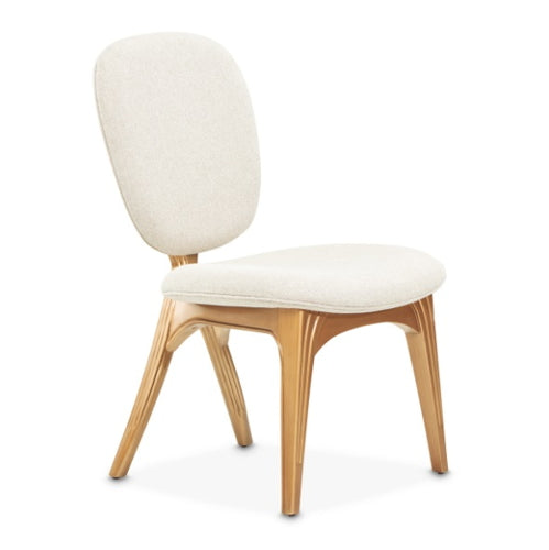 AICO Furniture Camellia Field Vanity Chair in Warm Pecan - Bargain Furniture (Detroit, MI)
